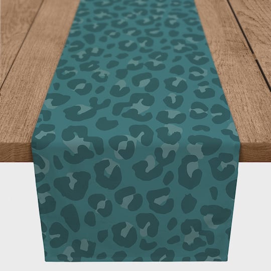 90" Leopard Cotton Twill Runner